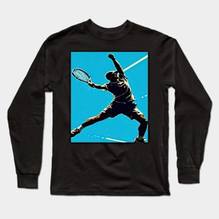 Dynamic Serve  Tennis Silhouette, Sports Long Sleeve T-Shirt